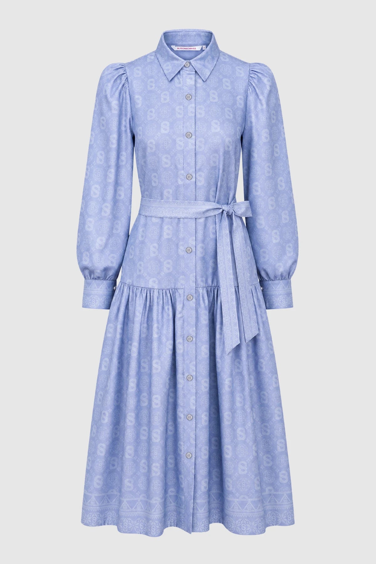 Songket Shirt Dress - Blue