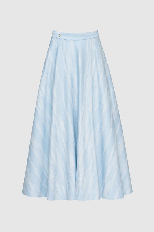 Songket Maxi Skirt - Blue