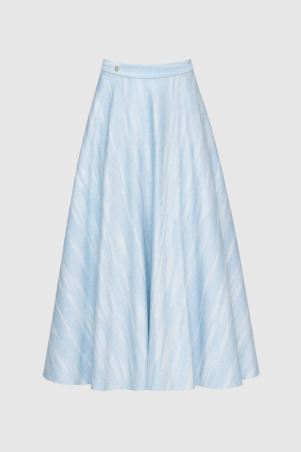 Songket Maxi Skirt - Blue