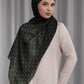 Songket Tie Back Shawl - Coal