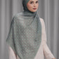 Songket Tie Back Shawl - Fog