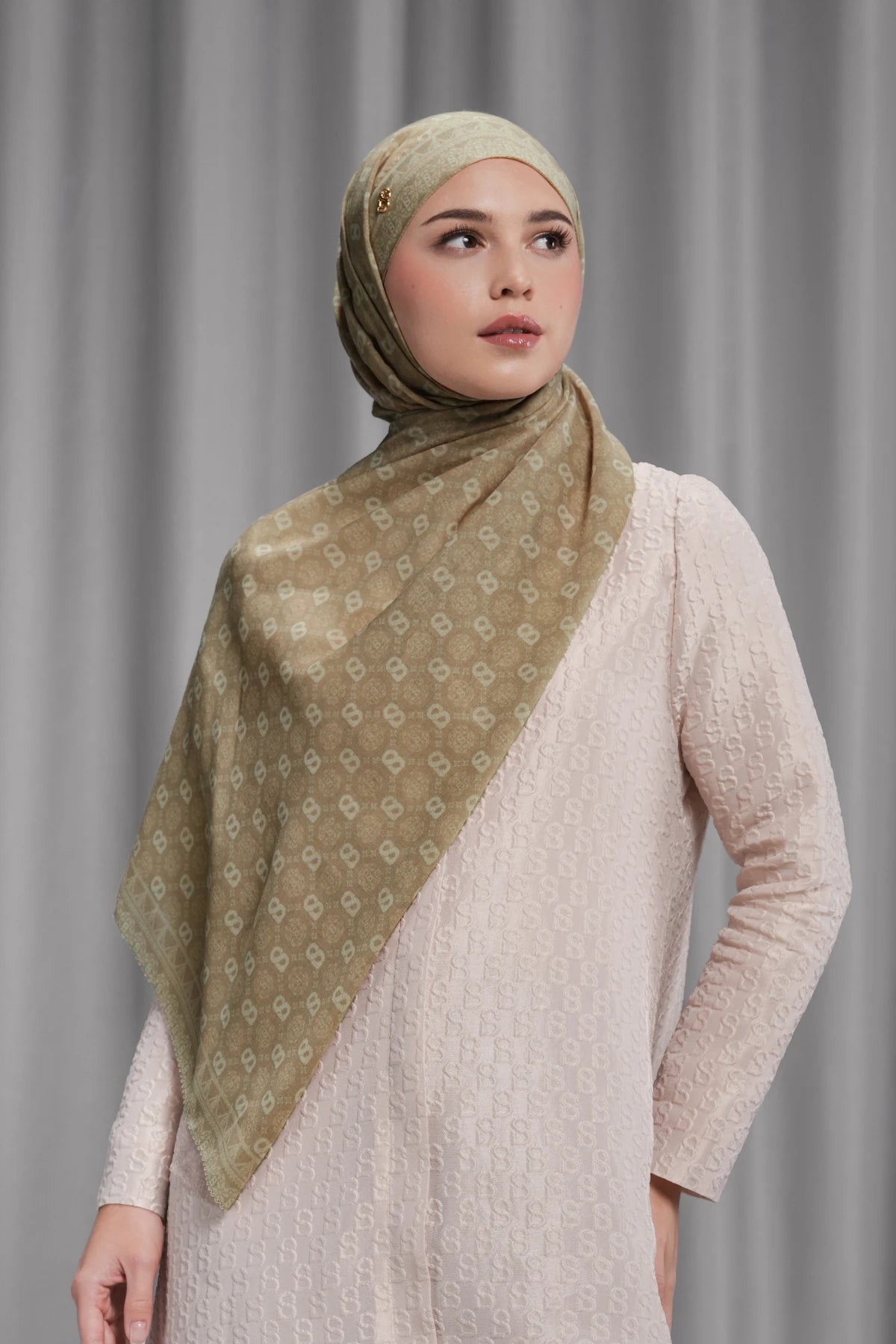 Songket Tie Back Shawl - Ginger