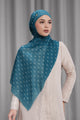 Songket Tie Back Shawl - Indigo