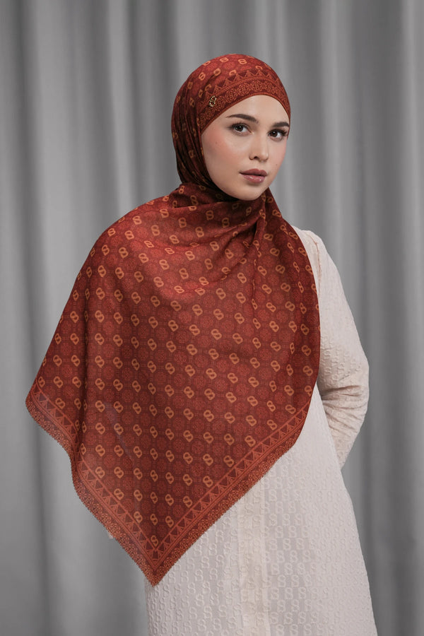 Songket Tie Back Shawl - Lychee