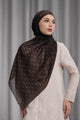 Songket Tie Back Shawl - Mahogany