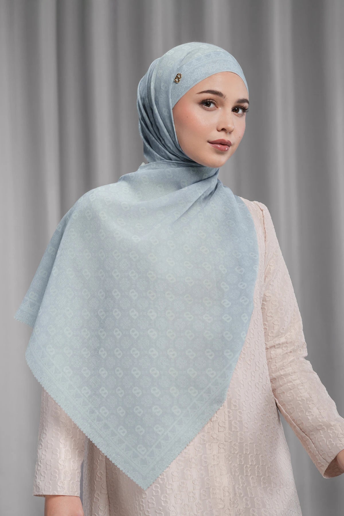 Songket Tie Back Shawl - Nickle