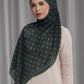 songket tie back shawl in peacock by buttonscarves