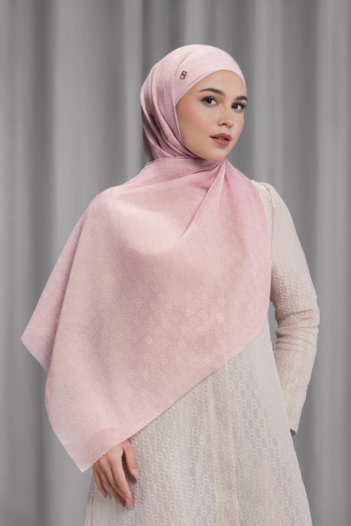 songket tie back shawl in pink beach by buttonscarves 