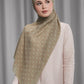 songket tie back shawl in sand by buttonscarves