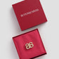 Twin Crystal Petite Brooch - Gold