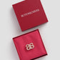 Twin Crystal Petite Brooch - Rose Gold