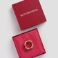 Twin Crystal Ring Brooch - Gold