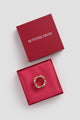 Twin Crystal Ring Brooch - Gold