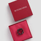 Twin Crystal Ring Brooch - Hematite