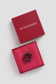 Twin Crystal Ring Brooch - Hematite