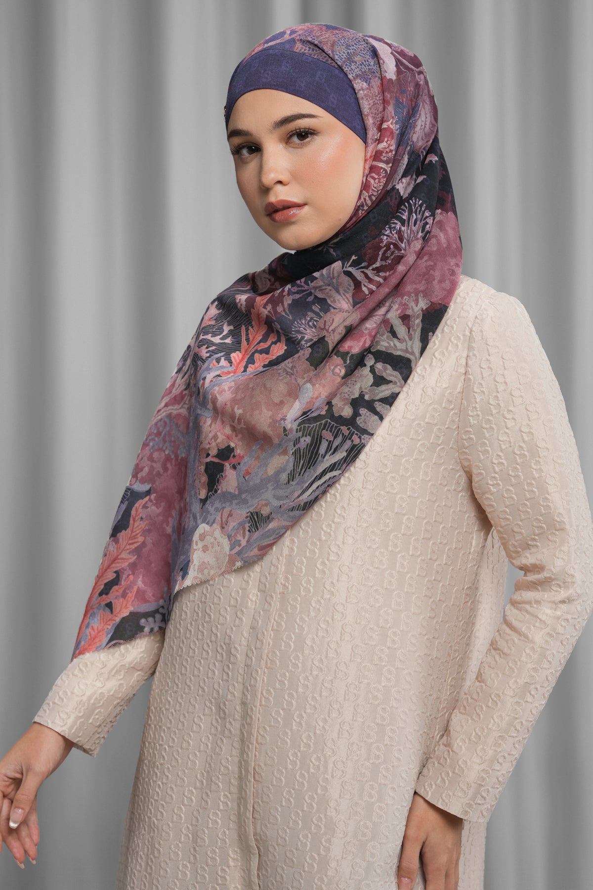 Under The Sea Tie Back Shawl - Deep Sea