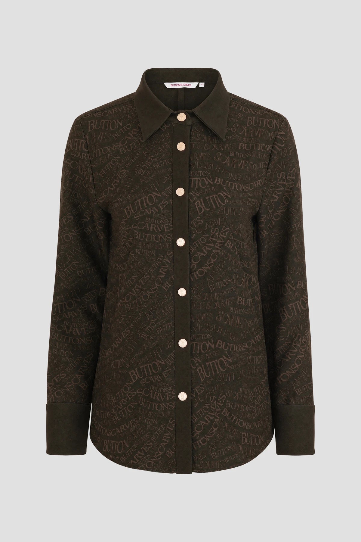 Waves Monogram Basic Shirt - Brown