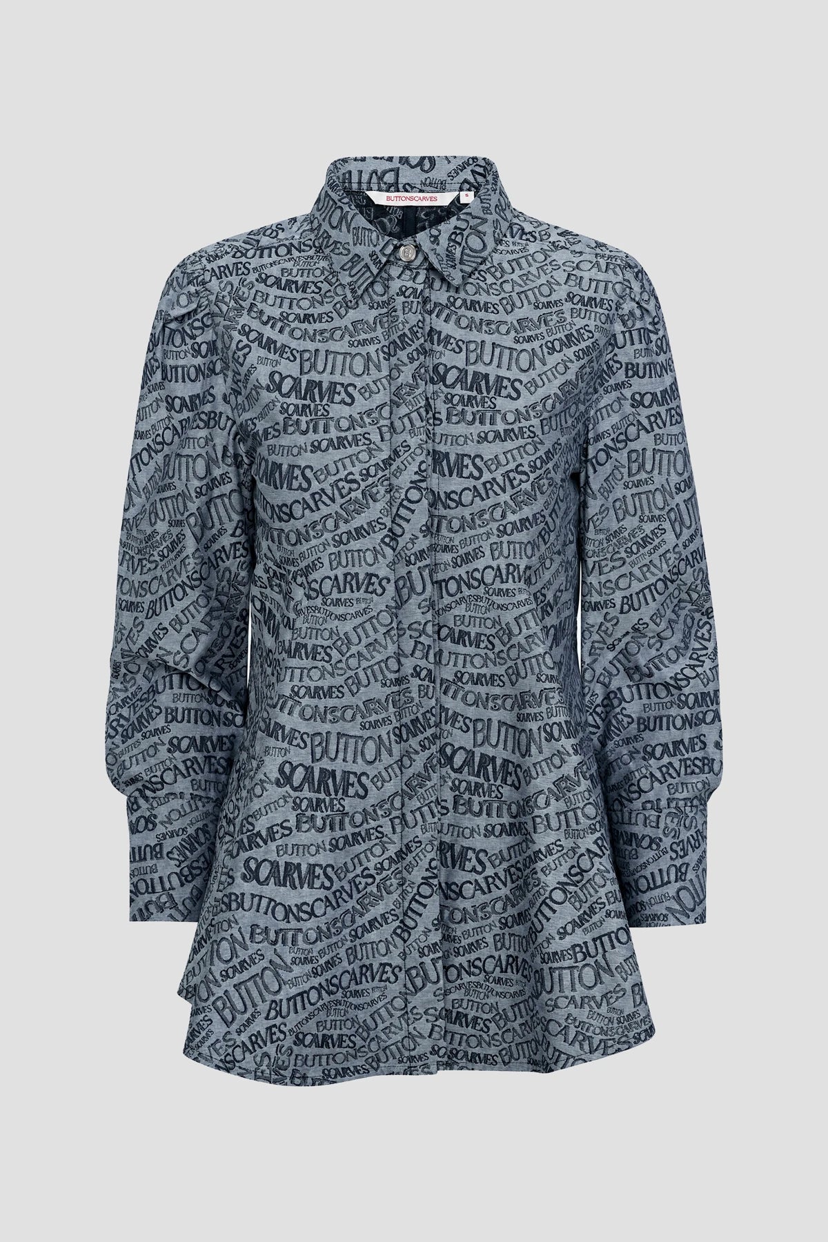 Waves Monogram Shirt - Grey