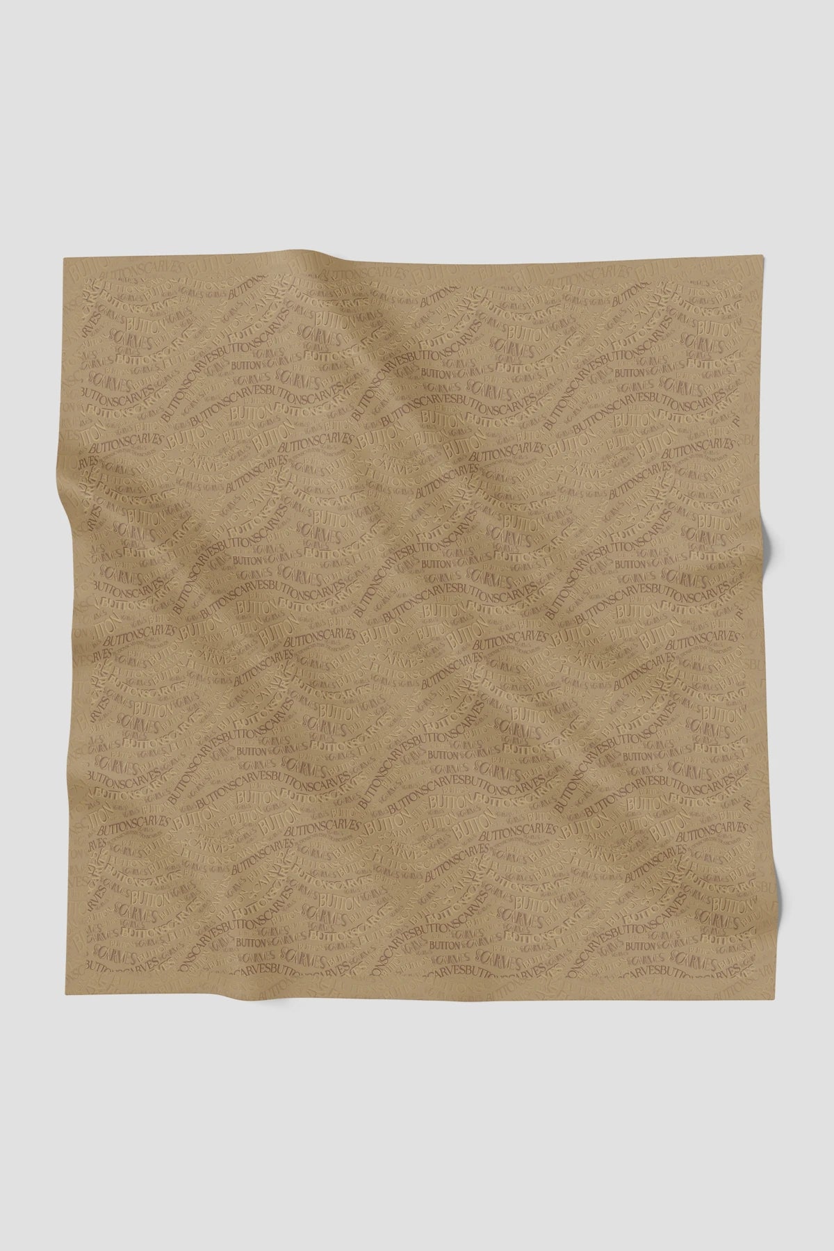 waves monogram printed square scarf in prairie sand by buttonscarves 