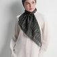 waves monogram tie back scarf in caviar by buttonscarves 