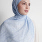 Waves Monogram Tie Back Shawl - Crystal Blue