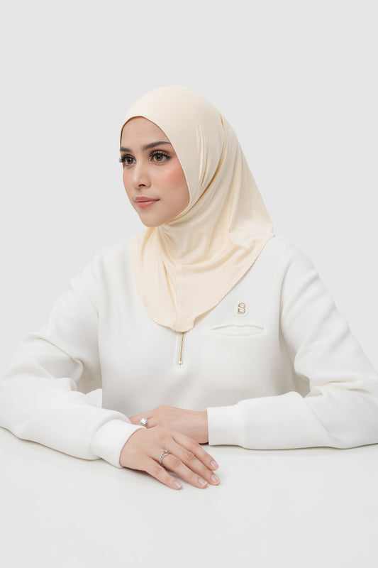 instant slip-on scarf in milk by buttonscarves