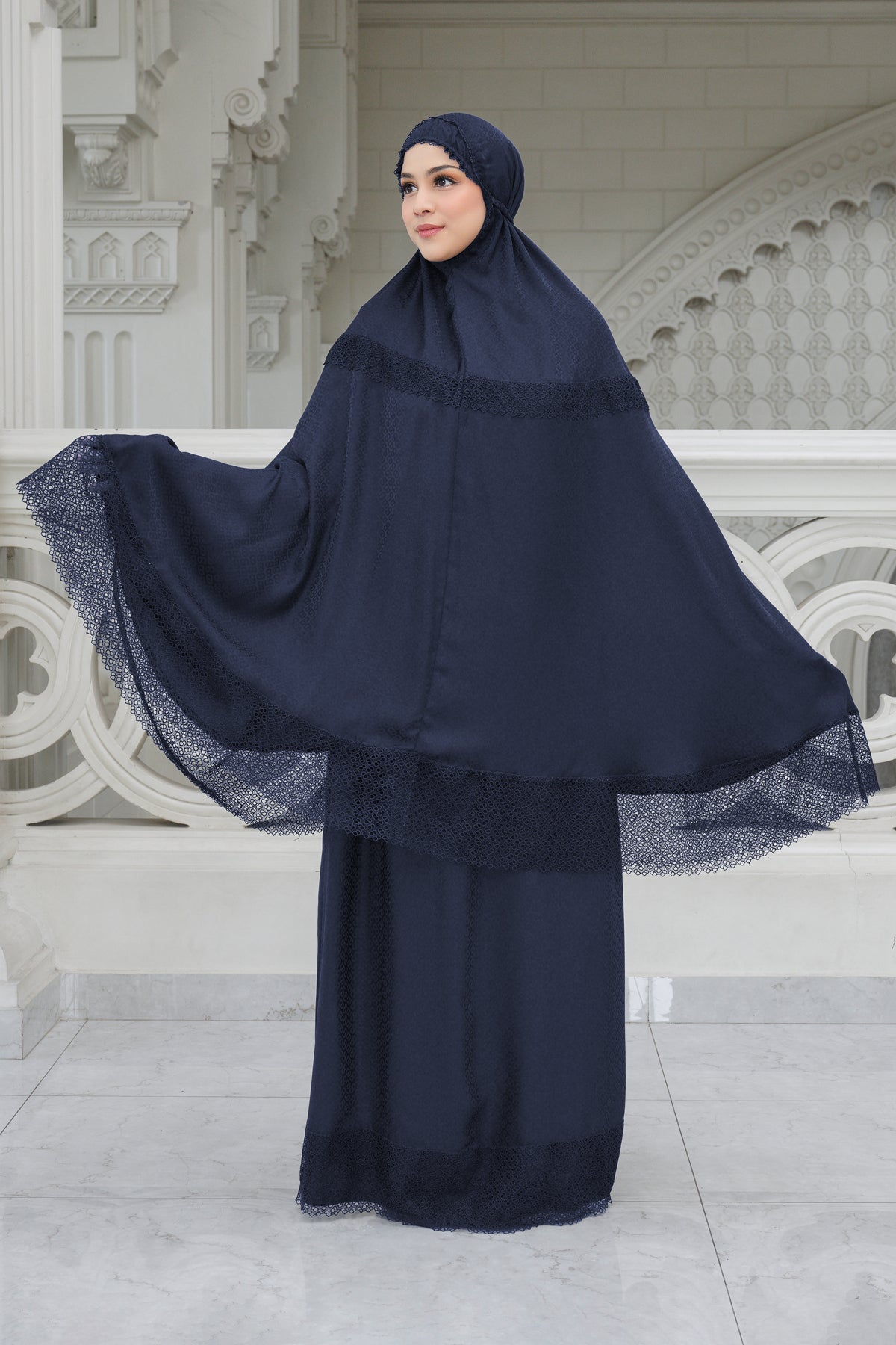 Safa Prayer Robe - Navy