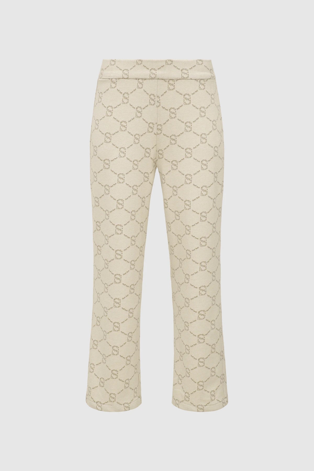 Beverly Monogram Pants - Cream