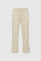 Beverly Monogram Pants - Cream
