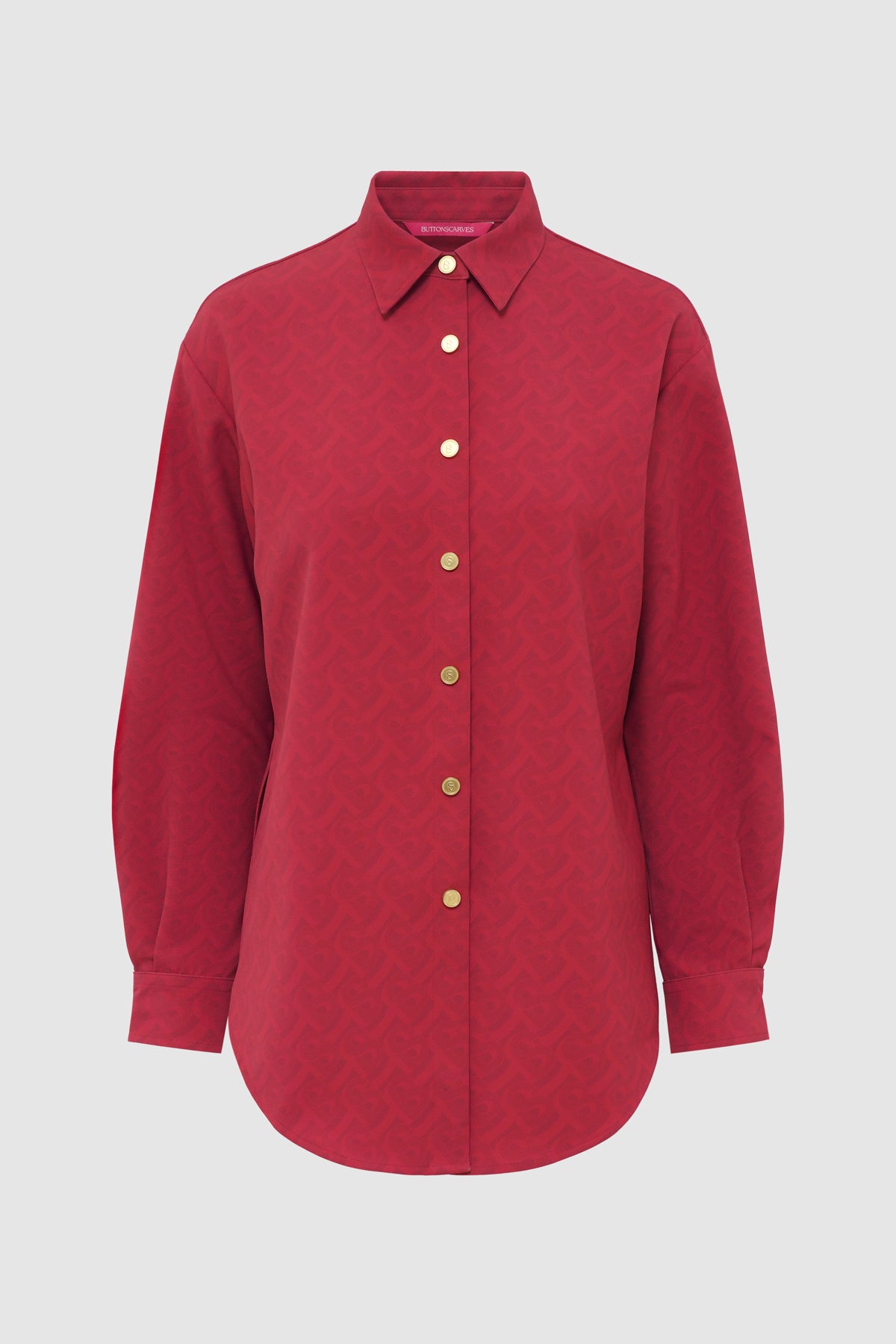 Bimu Monogram Oversized Shirt - Red