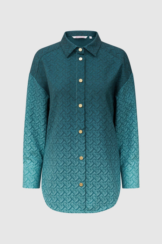 Tropical26 Oversized Shirt - Deep Teal
