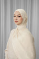 Tapis Satin Jacquard Shawl - Oatmeal