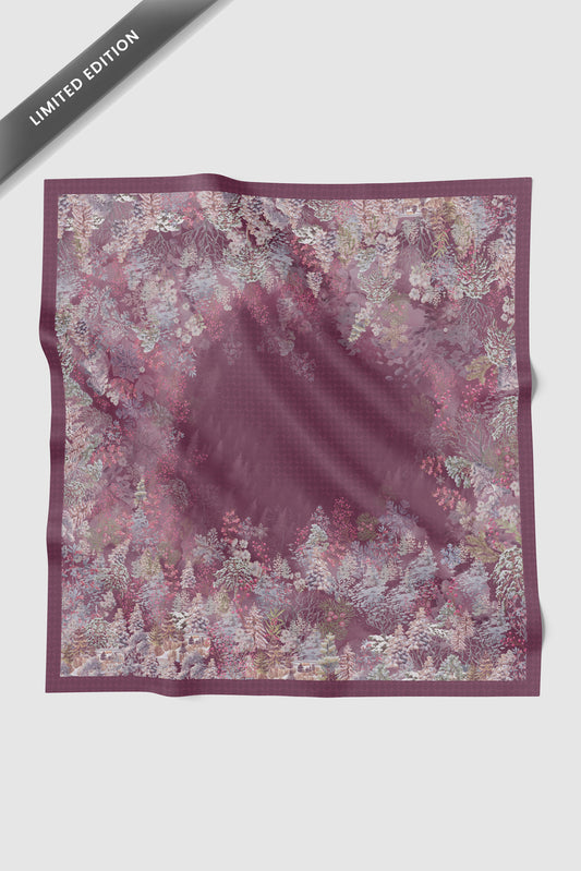 holiday 3 jacquard voile square scarf in cranberry by buttonscarves 
