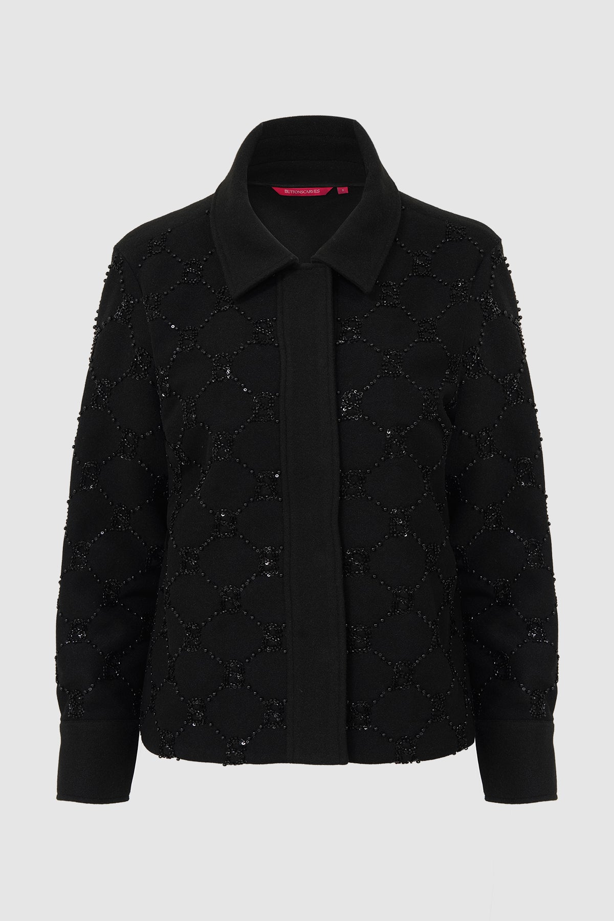 Beverly Beaded Shacket - Black