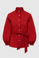 The Editor Puff Shirt - Red
