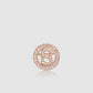 Petite Crystal Round Brooch - Rose Gold