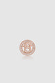 Petite Crystal Round Brooch - Rose Gold