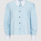 Leena Cotton Cropped Shirt - Blue