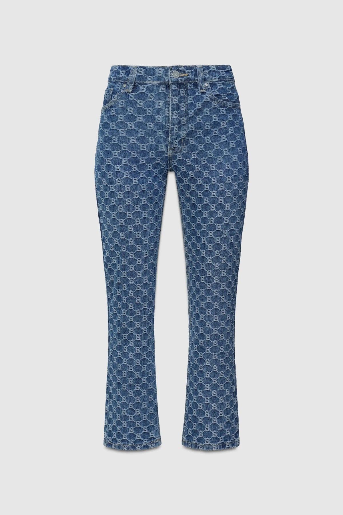 Beverly Ankle Denim Pants - Light Blue