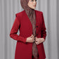 Nagita Tie Back Square - Pomegranate