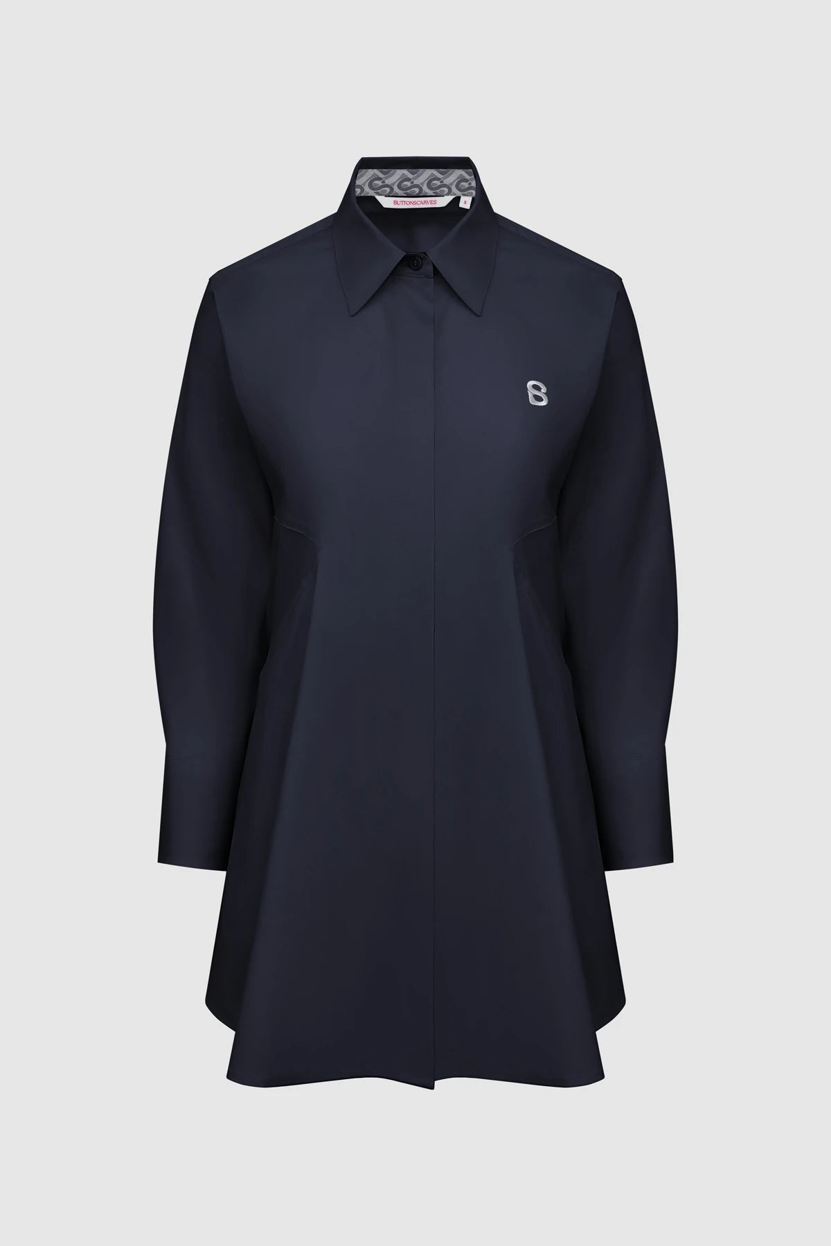 Signature Woman Poplin Shirt - Navy
