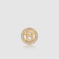 Petite Crystal Round Brooch - Gold