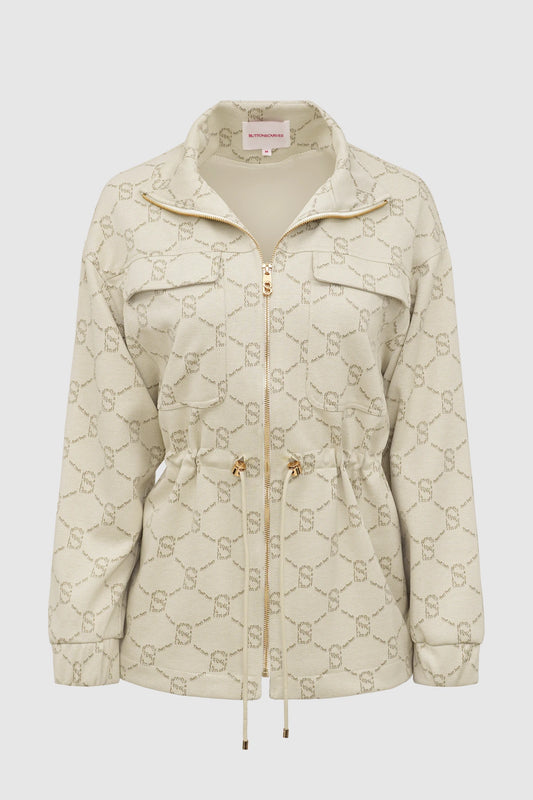 Beverly Monogram Jacket - Cream