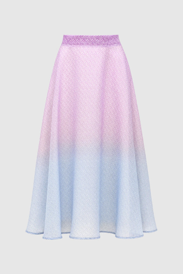 Tropical26 Maxi Skirt - Pink/Blue