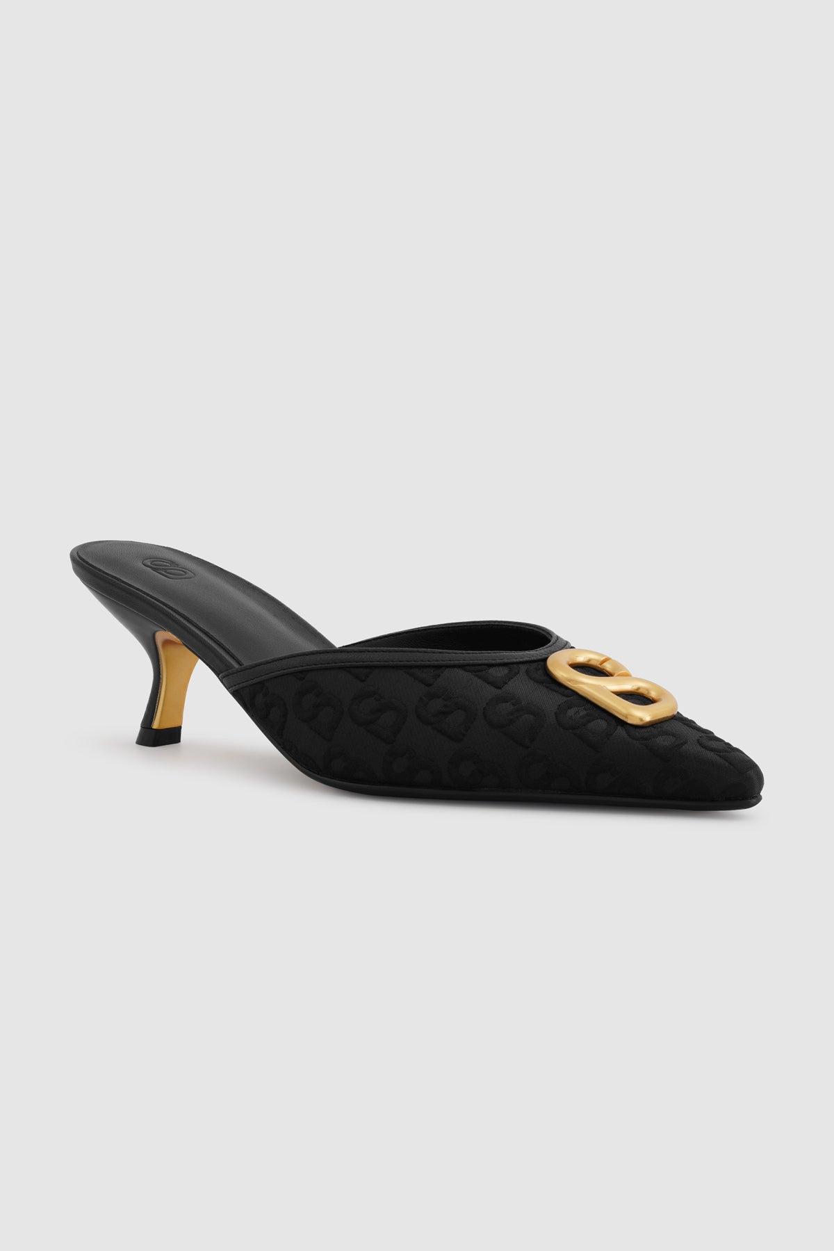 Signature Jacquard Mules - Black