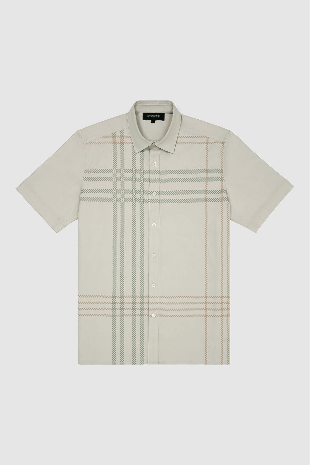 Checked Men Shirt - Taupe