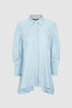 Leena Cotton Panelled Shirt - Blue