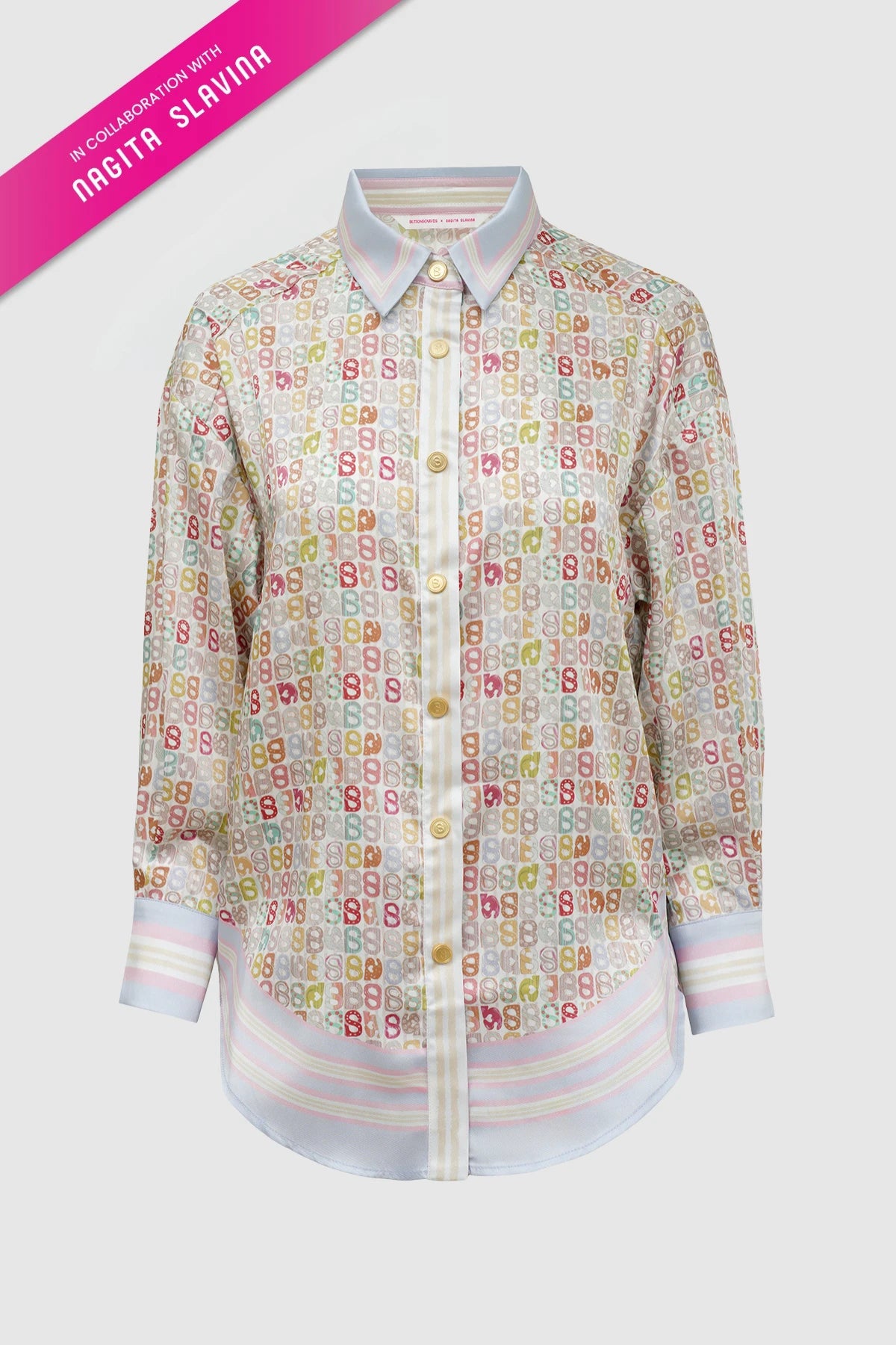 Nagita Oversized Shirt - Blue
