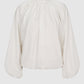 Leena Cotton Ruffle Blouse - White