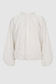 Leena Cotton Ruffle Blouse - White